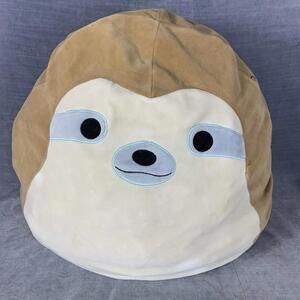 Squishmallow Simon the Sloth 16" Brown Cream Plush Stuffed Toy